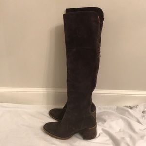 Lucky brand over the knee grey boot